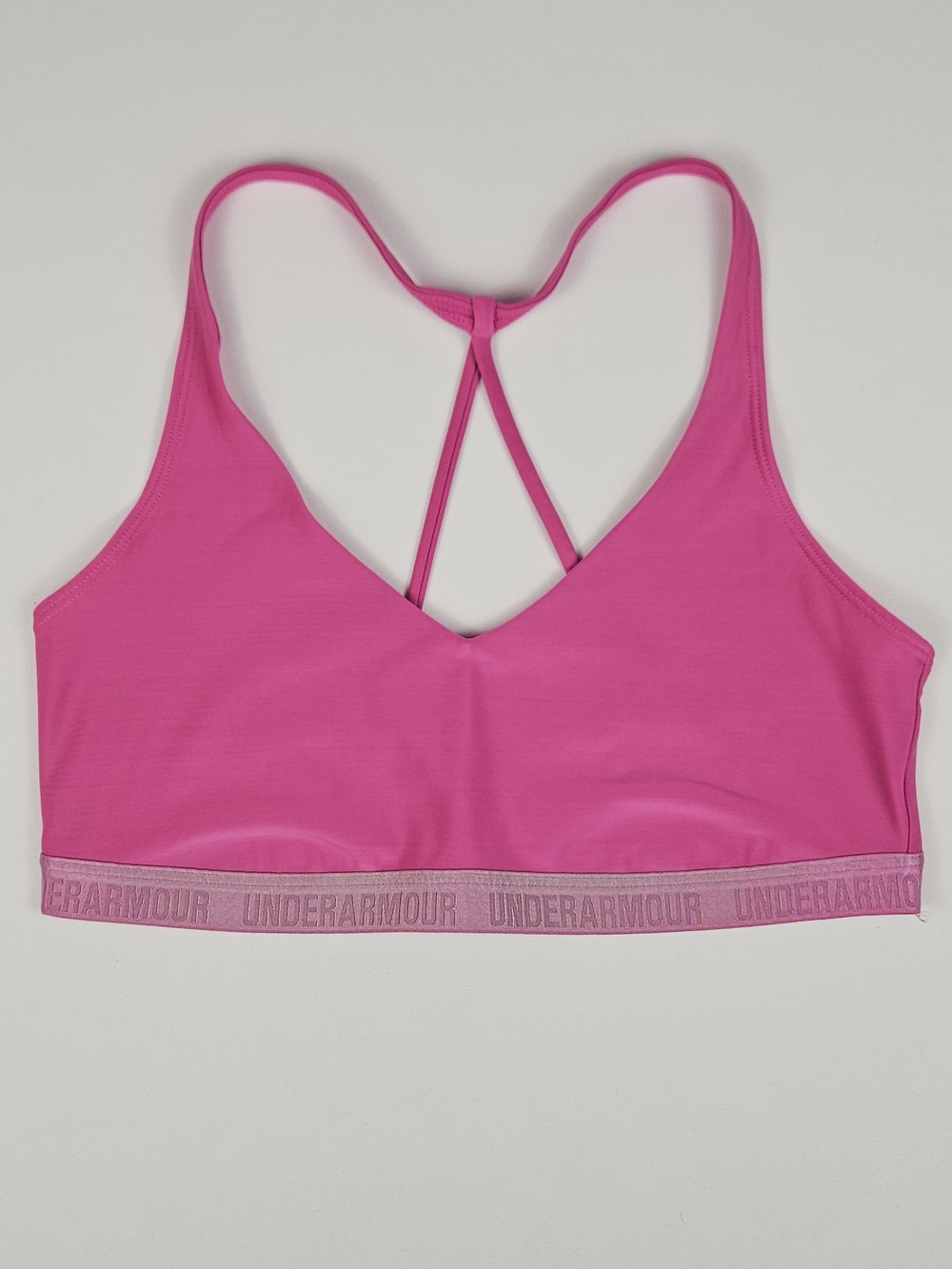 Under Armour Hot Pink Strappy Back Sports Bra Womens Medium